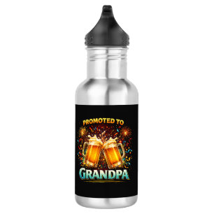 Zum zukünftigen Opa befördert Edelstahlflasche