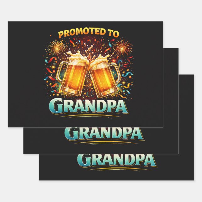 Zum zukünftigen Opa befördert Geschenkpapier Set (Set)