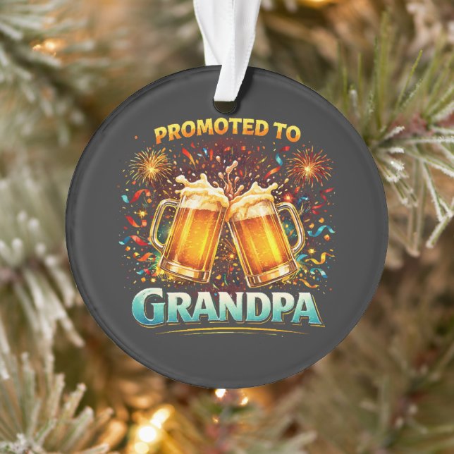 Zum zukünftigen Opa befördert Ornament (Baum)