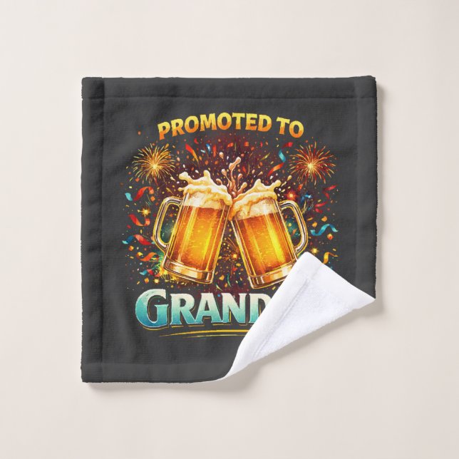 Zum zukünftigen Opa befördert Waschlappen (Waschlappen)