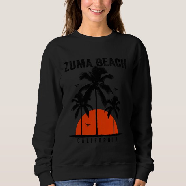 Zuma Beach California Surfboard Sweatshirt (Vorderseite)
