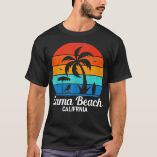 Zuma Beach Kalifornien Palme Vintage Sonnenunterga T-Shirt