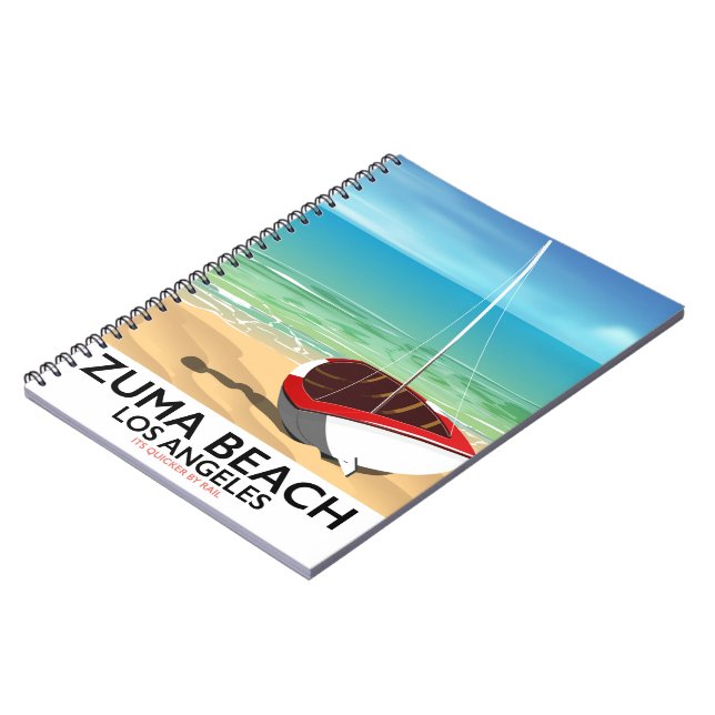 Zuma Beach LA Rail Beach Poster Notizblock (Linke Seite)