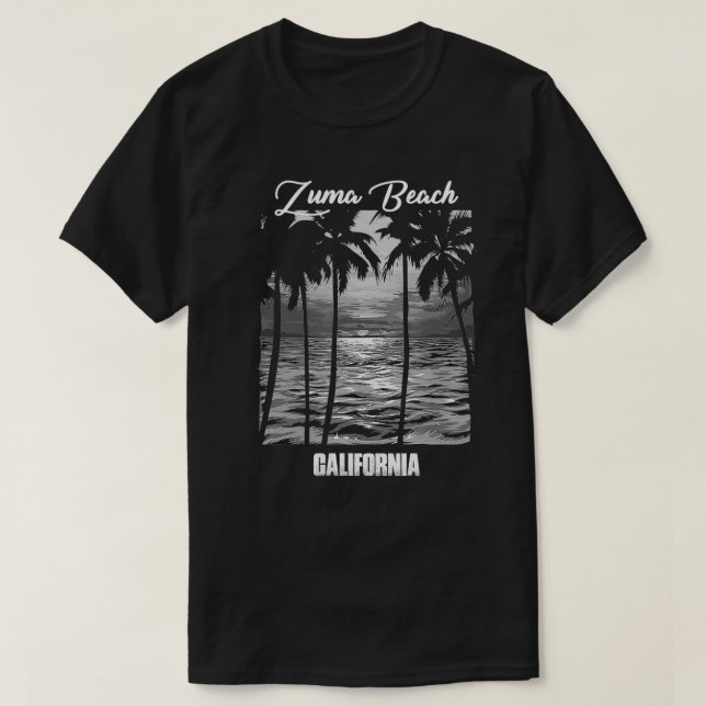Zuma Beach Souvenir California Erinnerung T-Shirt (Design vorne)