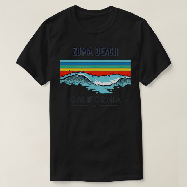 Zuma Beach Souvenir California Erinnerung T-Shirt (Design vorne)