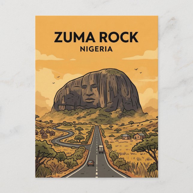 Zuma Rock, Madalla, Niger Postkarte (Vorderseite)