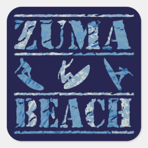 Zuma-Strand Quadratischer Aufkleber