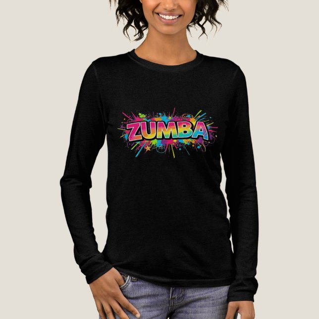 Zumba-Langschläfer-Top-Design für Frauen Tri-Blend Shirt (Vorderseite)