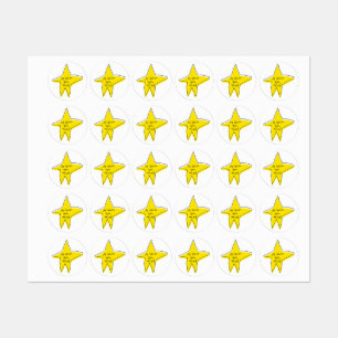 Zumindest hast du versucht - gelber Stern Etiketten