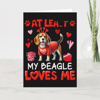 Zumindest liebt mein Beagle mich Valentins Single  Karte