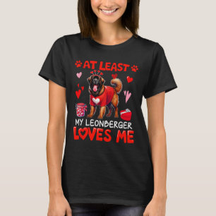 Zumindest liebt mein Leonberger mich Valentins-Sin T-Shirt