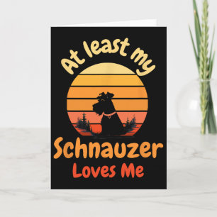 Zumindest liebt mich mein Schnauzer Anti-Valentins Karte