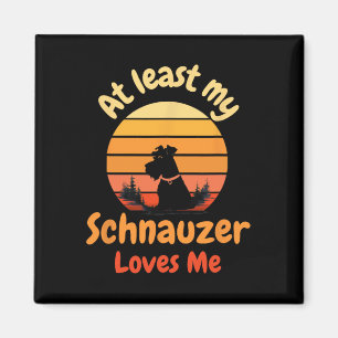 Zumindest liebt mich mein Schnauzer Anti-Valentins Magnet