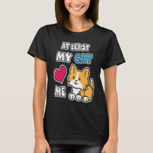 Zumindest liebt mich meine Katze Niedliche orange  T-Shirt