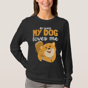 Zumindest mein Hund Lieben Spitz Niedlichen Welpen T-Shirt