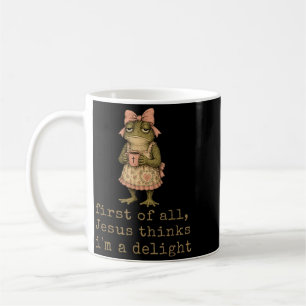 Zunächst denkt Jesus, ich bin ein Ergötzen Frosch Kaffeetasse