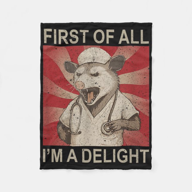 Zunächst einmal bin ich ein wunderschöner Raccoon- Fleecedecke (Vorderseite)