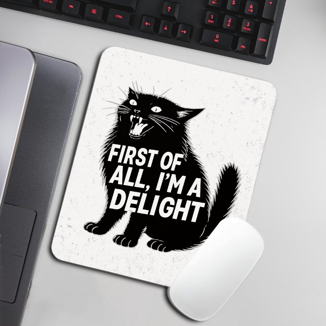Zunächst einmal bin ich eine Freude, brüllende sch Mousepad (Von Creator hochgeladen)