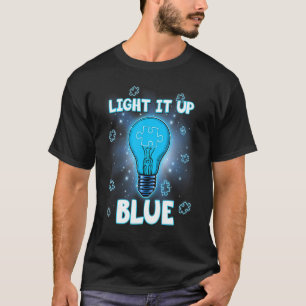 Zünde es Blau an Autismus Ich trage Blau für das T-Shirt