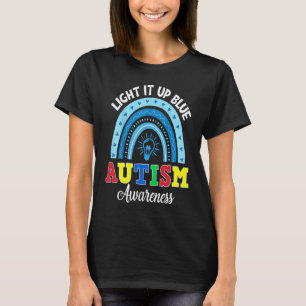 Zünde es Blau an Autismus  Ich trage Blau für das  T-Shirt