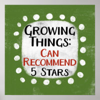 Zunehmende Dinge Gärtnern Review Poster Wall Art