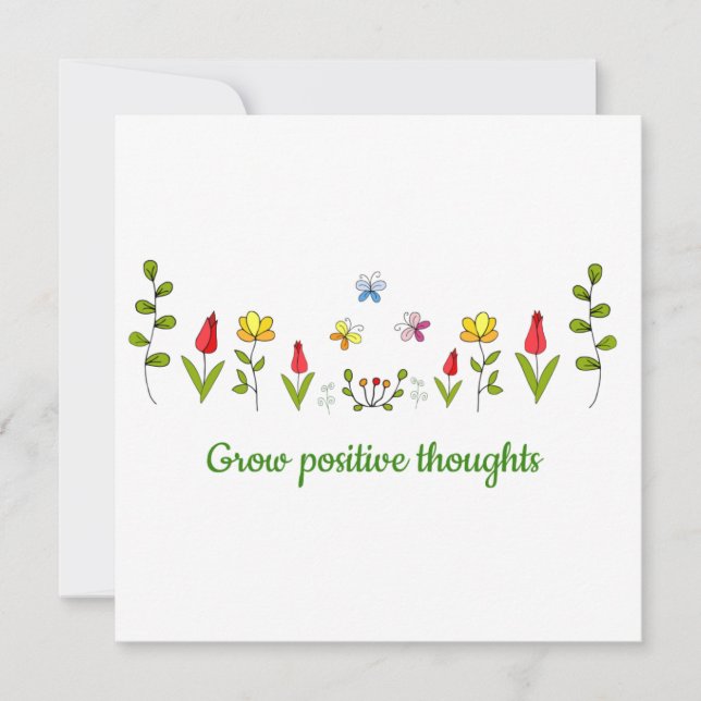 Zunehmende positive Gedanken Blume (Vorderseite)