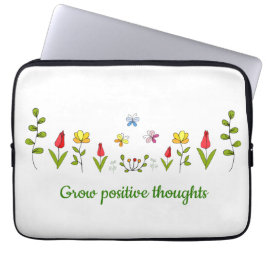 Zunehmende positive Gedanken Blume Laptopschutzhülle