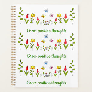 Zunehmende positive Gedanken Blume Planer