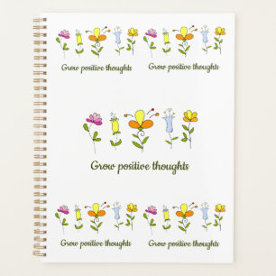 Zunehmende positive Gedanken Blume Planer