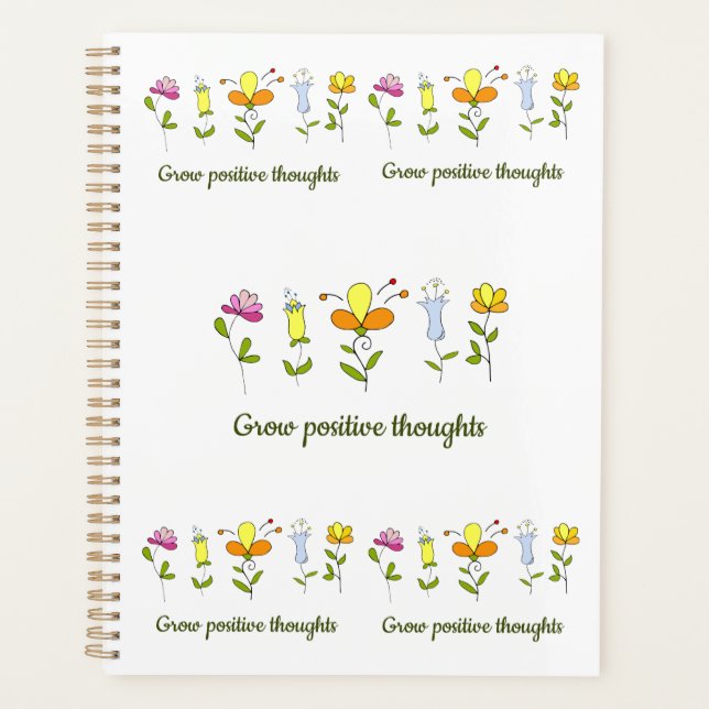 Zunehmende positive Gedanken Blume Planer (Vorderseite)