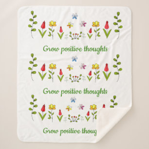 Zunehmende positive Gedanken Blume Sherpadecke