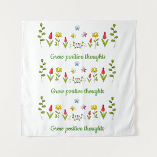 Zunehmende positive Gedanken Blume Wandteppich