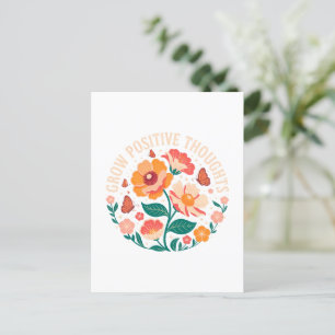 Zunehmende positive Gedanken - Inspirationsblume ( Postkarte