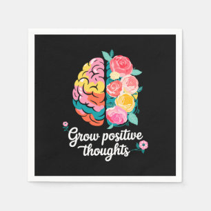 Zunehmende positive Gedanken - Inspirationsflorale Serviette