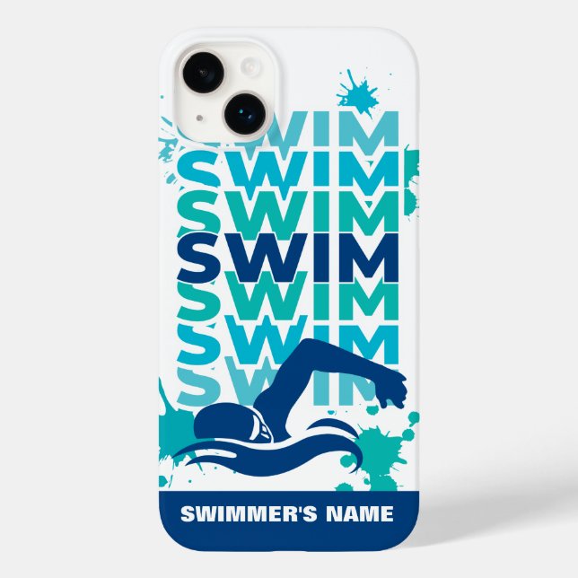 ZUNEHMENDER Fall für Swim Athlete Case-Mate iPhone Hülle (Rückseite)