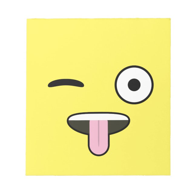 Zunge aus Emoji Notizblock (Vorderseite)