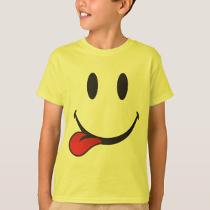 Zunge emoji heraus haften T-Shirt