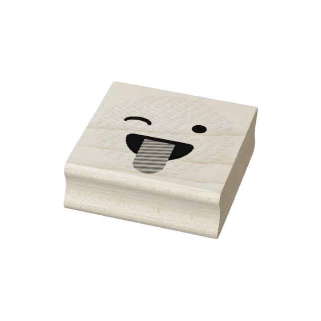 Zunge Emoji-Kautschuk-Briefmarke Gummistempel (Stempel)