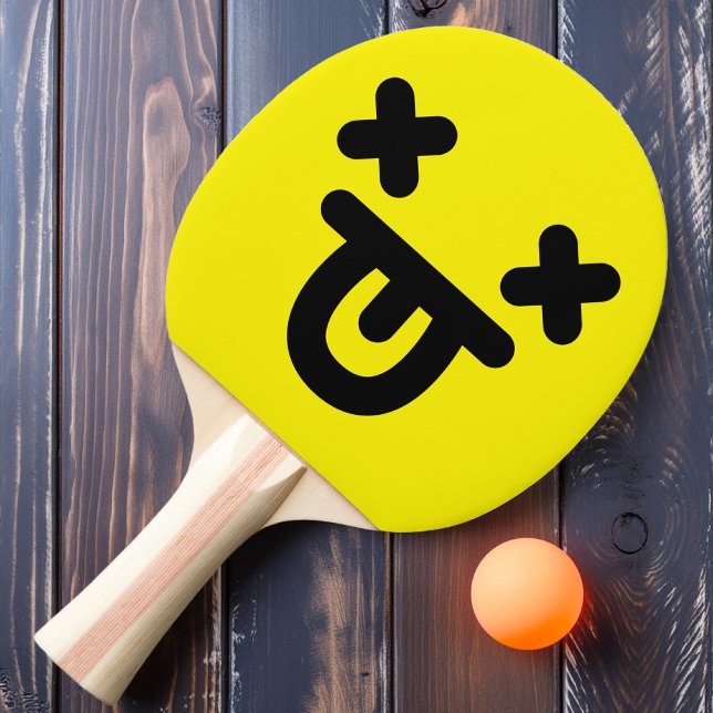 Zunge-Out-Face-Gelb-Pingpong-Paddel Tischtennis Schläger (Von Creator hochgeladen)