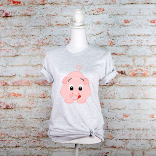 Zunge Out Rosa Piggie T-Shirt