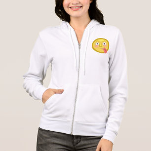 Zunge Raus Emoji Lustiges Albernes Gesicht Hoodie