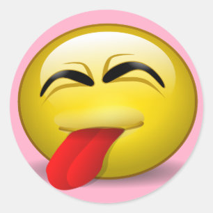 Zunge Runder Aufkleber