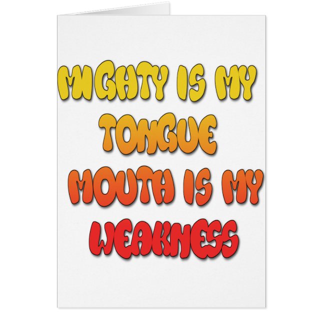 Zunge Zunge: Funny Zunge Zitat Farbiger Text Kunst (Vorne)