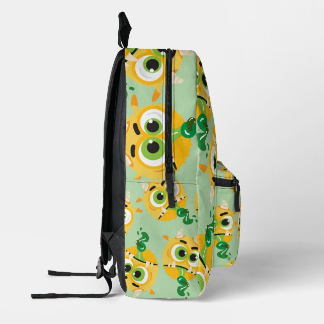 Zungenbrecher-Troll Bedruckter Rucksack (Links)