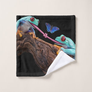 Zungenfrösche Waschlappen