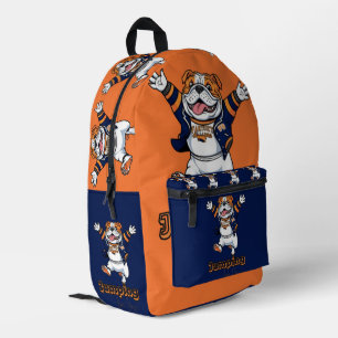Zungenspass   Spielhaftes Bulldogdesign Bedruckter Rucksack