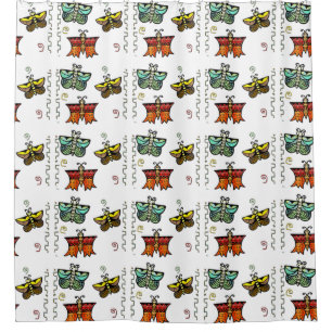 Zuni Butterfly Folk Kunst Duschvorhang