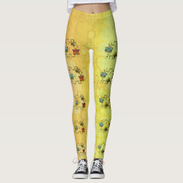 Zuni Butterfly Folk Kunst Leggings