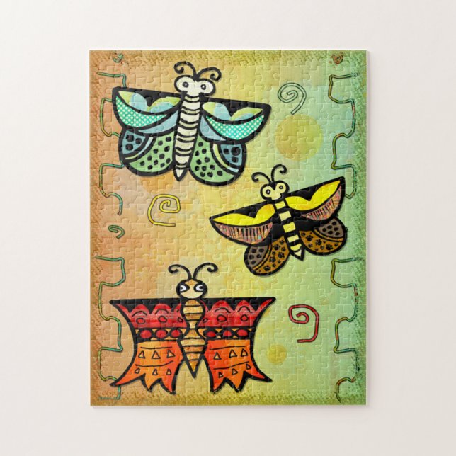 Zuni Butterfly Folk Kunst Puzzle (Vertikal)