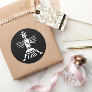 zuni knien runder aufkleber